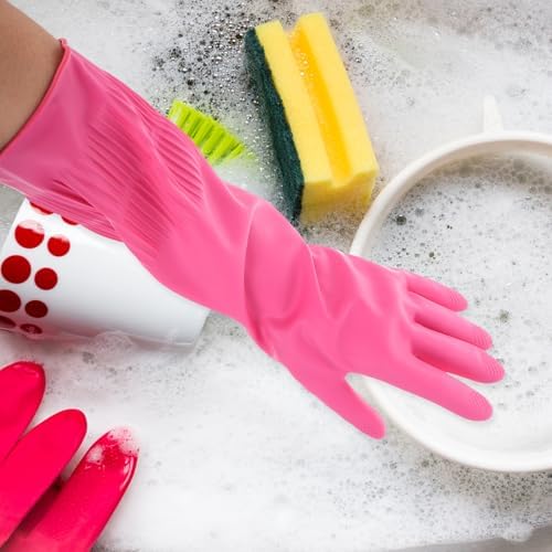 LUOZZY 2-Piece Reusable Waterproof Cleaning Gloves