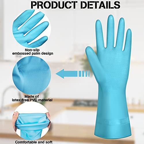 12-Pair Dishwashing Gloves Reusable Cleaning Gloves for Kitchen Bathroom Painting Waterproof