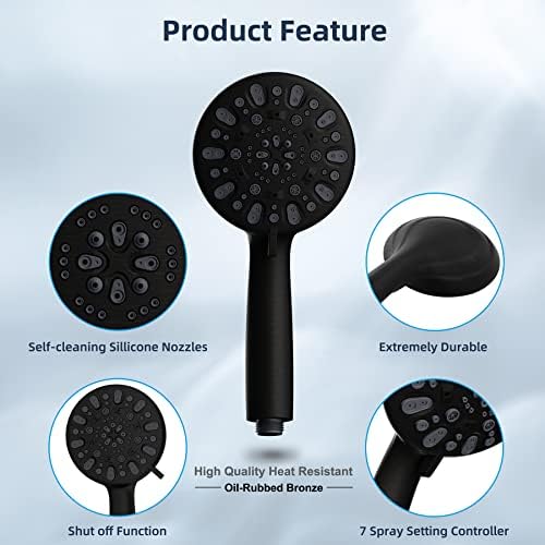 Enjoy Ultimate Relaxation with Hibbent Rainfall Shower Head Combo