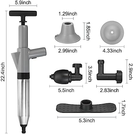 Uxcell Toilet Plunger with Real-Time Barometer