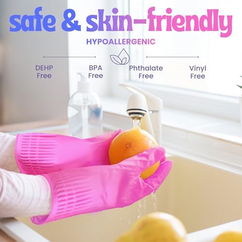 Happy Hands Non-Slip Waterproof Gloves for Cleaning