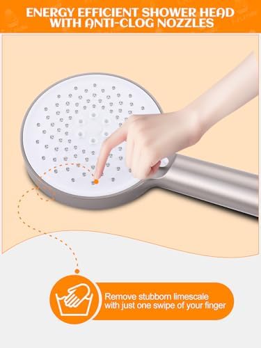 Rust-Resistant Functional 25 GPM Handheld Shower Head Perfect for Daily Use