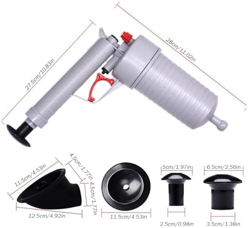 Powerful Sink Plunger with 4 Powerful Suckers
