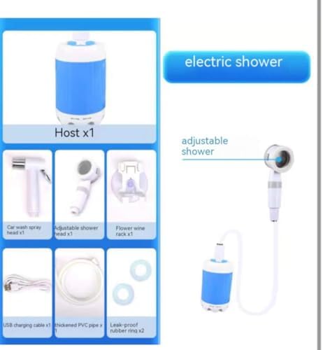 Ultimate Portable Camping Shower with 290 Massage Points Rechargeable Design