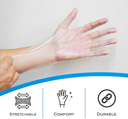 EDI Stretchable Plastic TPE Gloves 200PCS