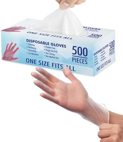 Powder-Free Disposable Gloves 500 Count