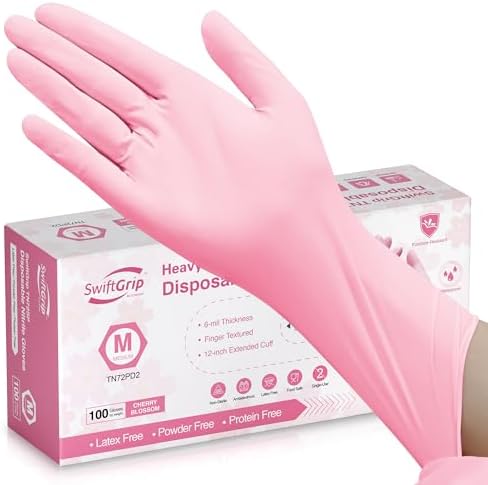 SwiftGrip Nitrile Exam Gloves Medical Grade Latex-Free Non-Powder 100 Gloves