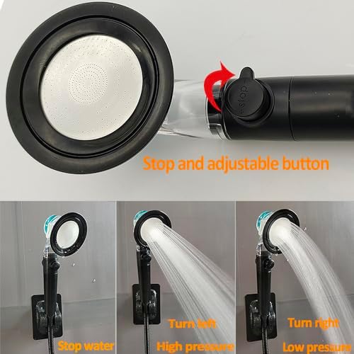 PEKITI Design Propeller Transparent nylon-66 Handheld Shower Head