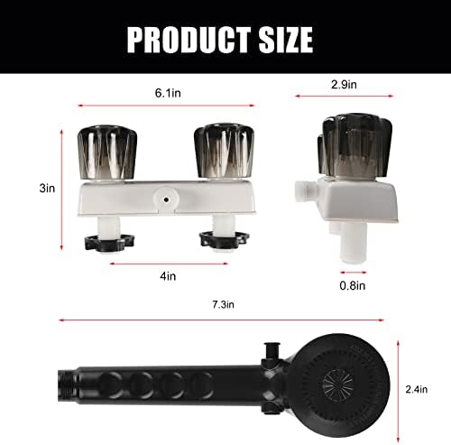 ALI2 Upgrade Your RV Shower Experience - Black-Finish Handheld Shower Head