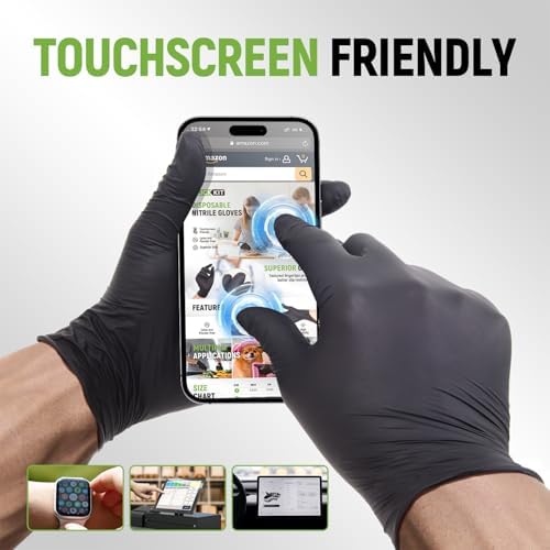 SLICK KIT Industrial Nitrile Gloves 4 Mil Black