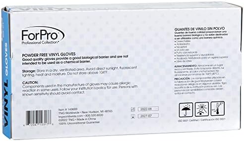 ForPro Professional Collection Disposable Vinyl Gloves