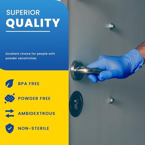 Safe Nitrile Gloves for Kitchen or Family Cleaning