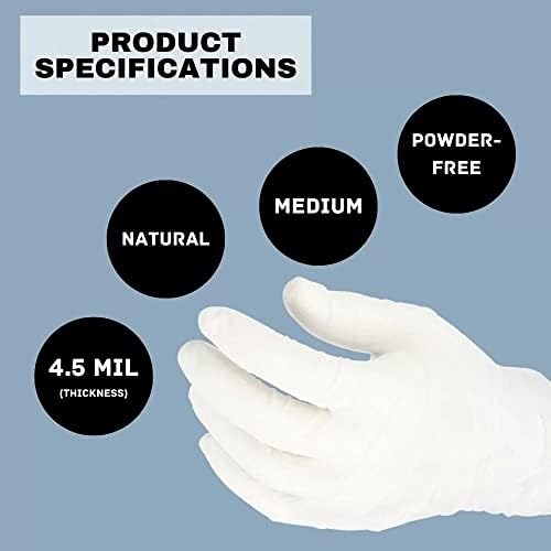 PackagingSuppliesByMail - Latex Gloves Powder-Free 45 Mil Medium 72K
