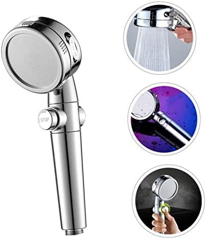 WOONEKY 1pc Handheld Shower Pressure Boosting with Spray Settings Easy to Install