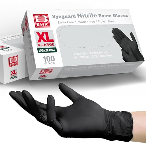 Basic Black Nitrile Exam Gloves