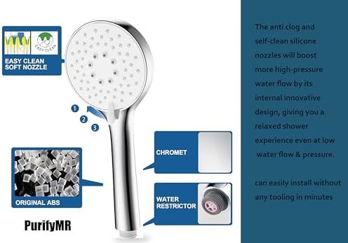XMJAS-FURN 3-in-1 Detachable Handheld Shower Head