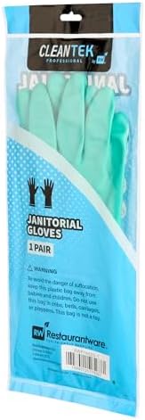 Professional Heavy-Duty Cleaning Gloves with Soft Flock Liner 10 Pairs