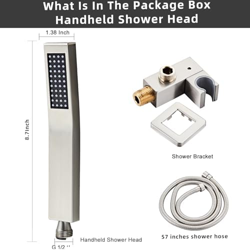 Handheld Shower Head - Durable Flexible and Easy to Clean