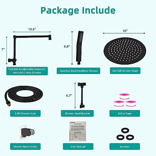 Sturdy Functional iFealClear Round Shower Head
