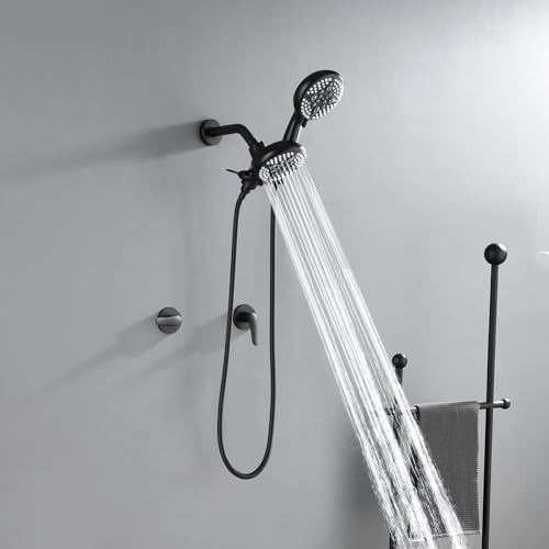2 Handle Shower Faucet System with Handheld and 3-way Diverter Showerhead