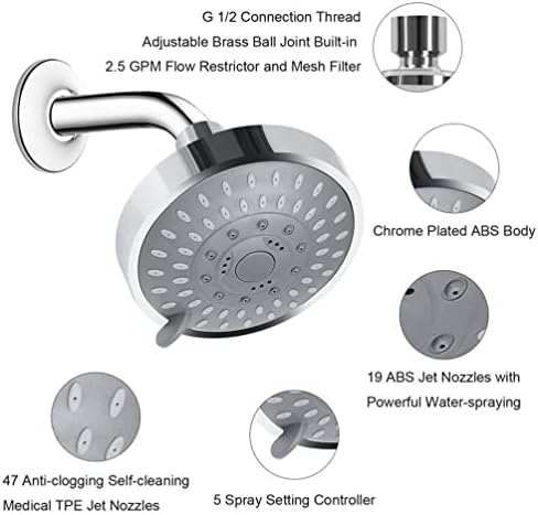 UKCOCO High-Pressure Handheld Shower nozzle for Soft Water