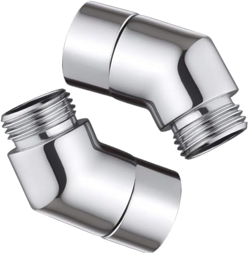 2-Pack 135-Degree Copper-Ghandle Shower Head Angle Adapter