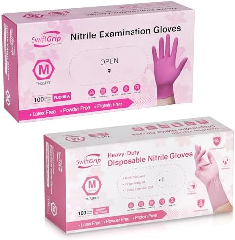 SwiftGrip Nitrile Exam Gloves Medical Grade Latex-Free Non-Powder 100 Gloves