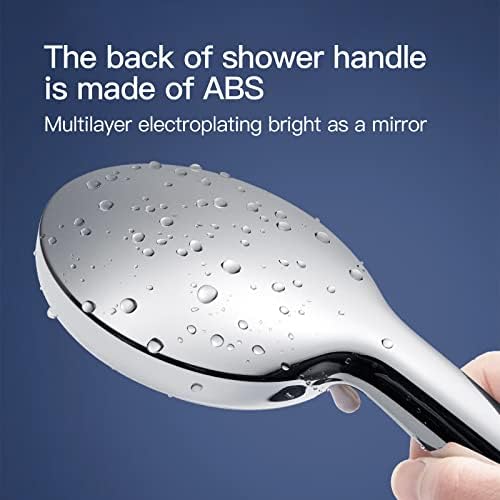 10-High Pressure 5 Speed Anti-Winding Chrome Explosion-Proof Handheld Shower Head