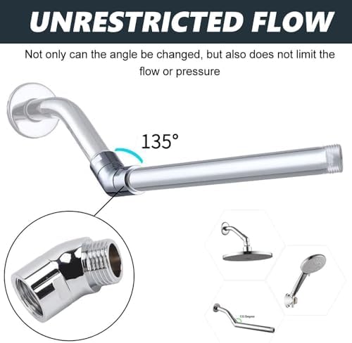 2-Pack 135-Degree Copper-Ghandle Shower Head Angle Adapter