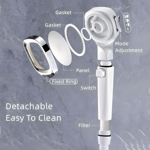 4-mode Hydrostatic Shower Head with Pause Switch High Pressure and Premium Design