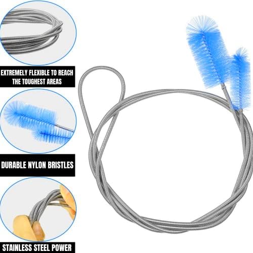 72 Long Powerful Drain Cleaner Brush in Purple