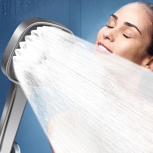 high-pressure showerhead handheld instant pressure increase easy to use low pressure compatible