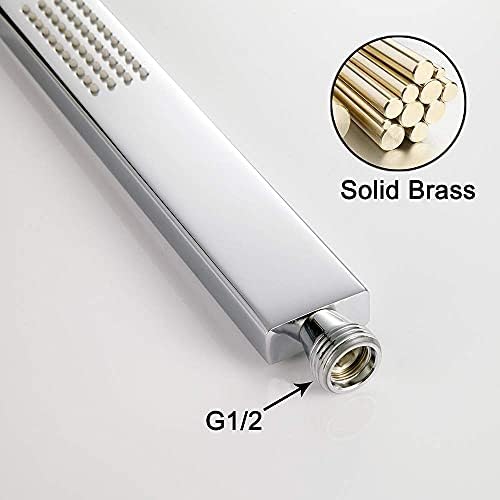 OwnaceSolid Brass Chrome Hand Held Shower Head Set