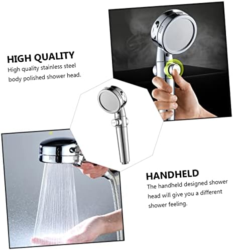 WOONEKY 1pc Handheld Shower Pressure Boosting with Spray Settings Easy to Install
