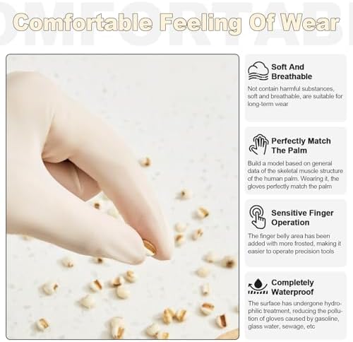 Perfect for Cooking and Cleaning Non-Powder-Free Latex Gloves