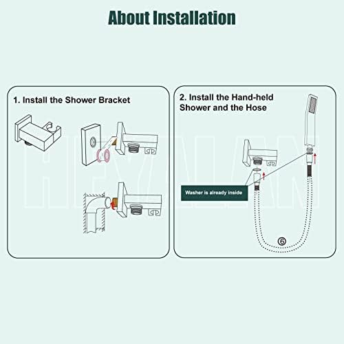 Stainless Steel Luxury Handheld Shower Wand