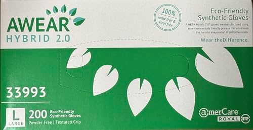 Premium Hybrid 20 Gloves Large 1000 Gloves in 5 Cases Powder-Free