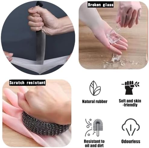 Resin Cleaning Gloves with Silver Wire Mesh Cloths 1