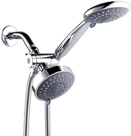 Double-ended dual shower head combo with 3-way diverter