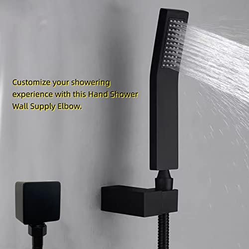 BEIYI Wall Supply Elbow Matte Black Square