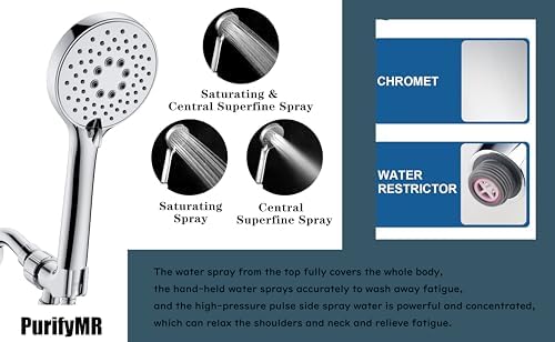 XMJAS-FURN 3-in-1 Detachable Handheld Shower Head