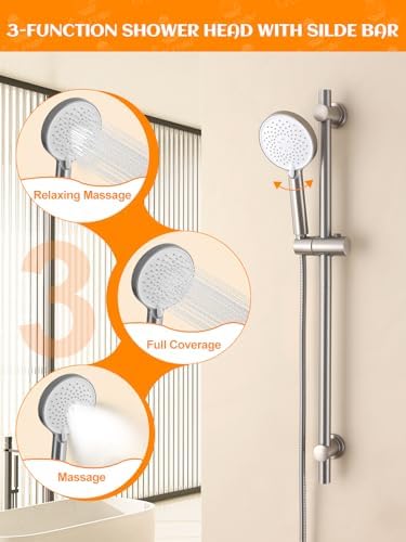 Rust-Resistant Functional 25 GPM Handheld Shower Head Perfect for Daily Use