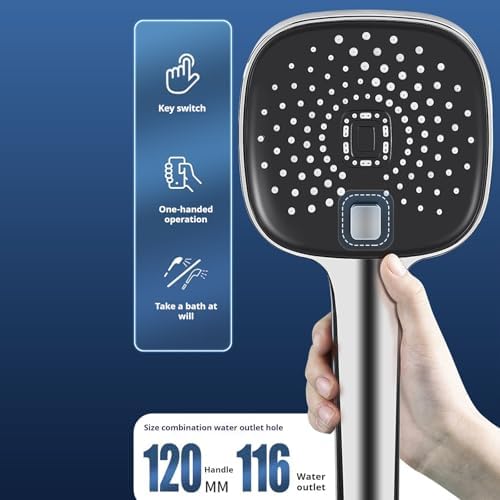 high-pressure showerhead handheld instant pressure increase easy to use low pressure compatible