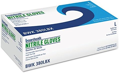 Boardwalk 380LCT Disposable Nitrile Gloves Large 1000 per case
