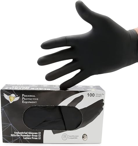 SG Black Nitrile Gloves 3 Mil 100 Count Small