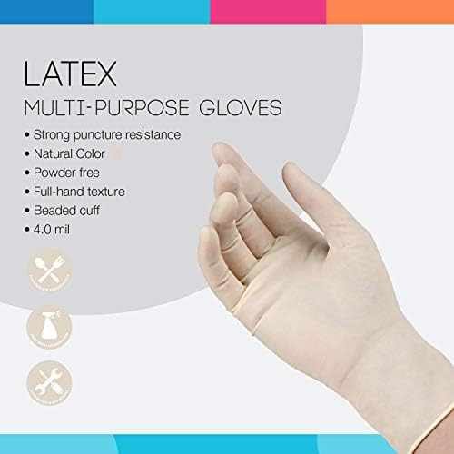 ASAP Natural Latex Gloves - 40 Mil Thick Ambidextrous