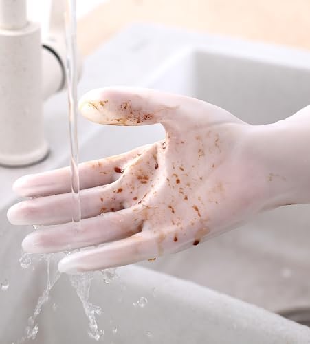 4-Pair PVC Cleaning Gloves Soft Durable