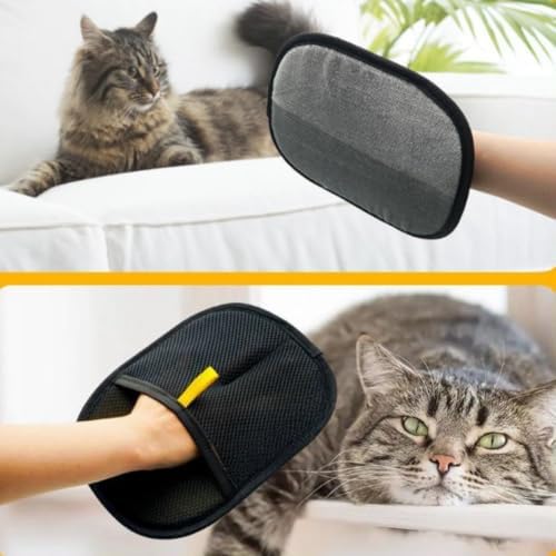 Double-Sided Pet Grooming Gloves
