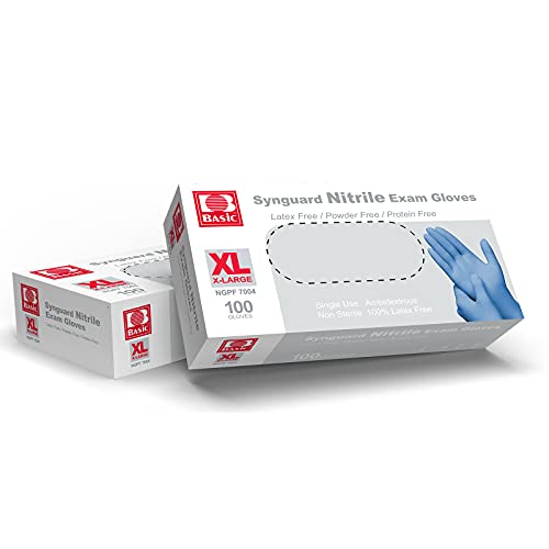 Intco 100Pcs Disposable Nitrile Gloves Blue Non-Sterile X-Large