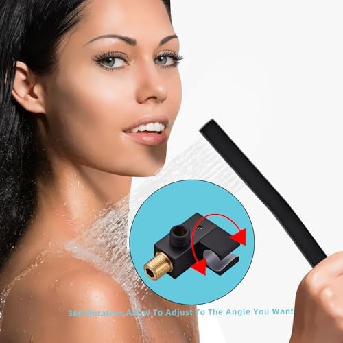 Complete Black Square Handheld Shower Set